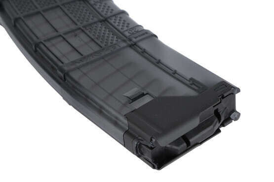 The L5AWM AR 15 Magazine for 5 56 NATO and 223 rem from lancer systems with 30 round capacity and clear polymer with texture